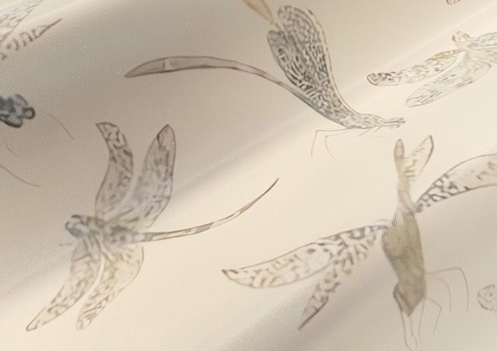 Dragonflies, Cream - Made to Measure Curtains - Image 4